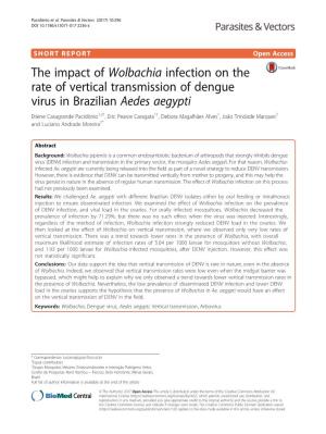 The Impact of Wolbachia Infection on the Rate of Vertical Transmission Of
