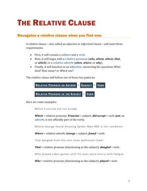 The Relative Clause