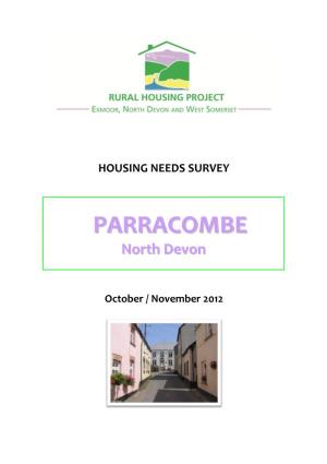 Instow Parish Housing Needs Survey