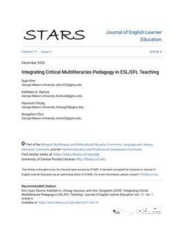 Integrating Critical Multiliteracies Pedagogy in ESL/EFL Teaching