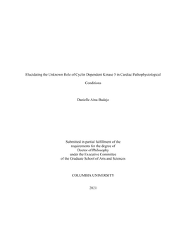 Elucidating the Unknown Role of Cyclin Dependent Kinase 5 in Cardiac Pathophysiological