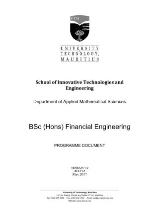 Bsc (Hons) Financial Engineering