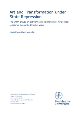 Art and Transformation Under State Repression