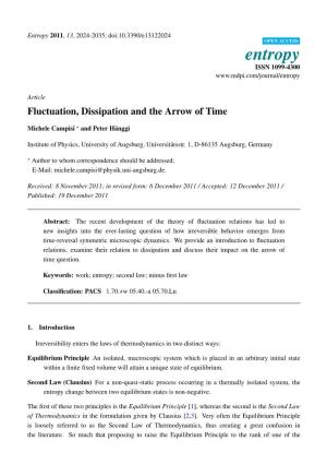 Fluctuation, Dissipation and the Arrow of Time