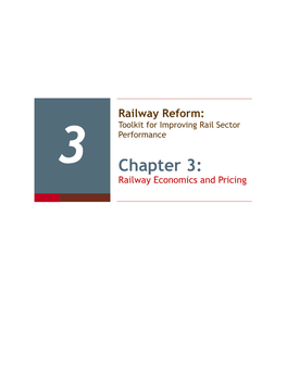Chapter 3: Railway Economics and Pricing
