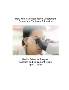 Health Sciences Program Facilities and Equipment Guide April 1, 2021