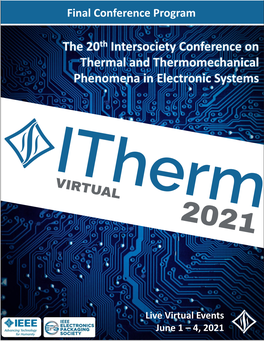 Itherm 2021 Virtual June 1 – July 6, 2021