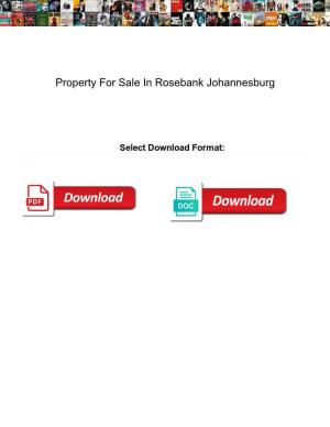 Property for Sale in Rosebank Johannesburg