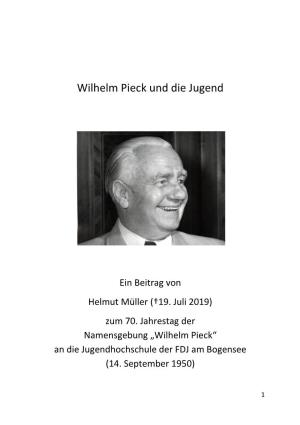 Vortrag "Wilhelm Pieck Und Die Jugend"