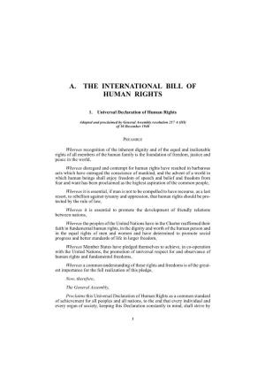 A. the International Bill of Human Rights