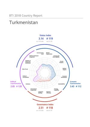 Turkmenistan Country Report BTI 2018