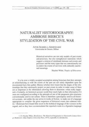 Ambrose Bierce's Stylization of the Civil War