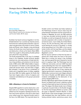 Facing ISIS: the Kurds of Syria and Iraq