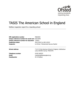 TASIS the American School in England