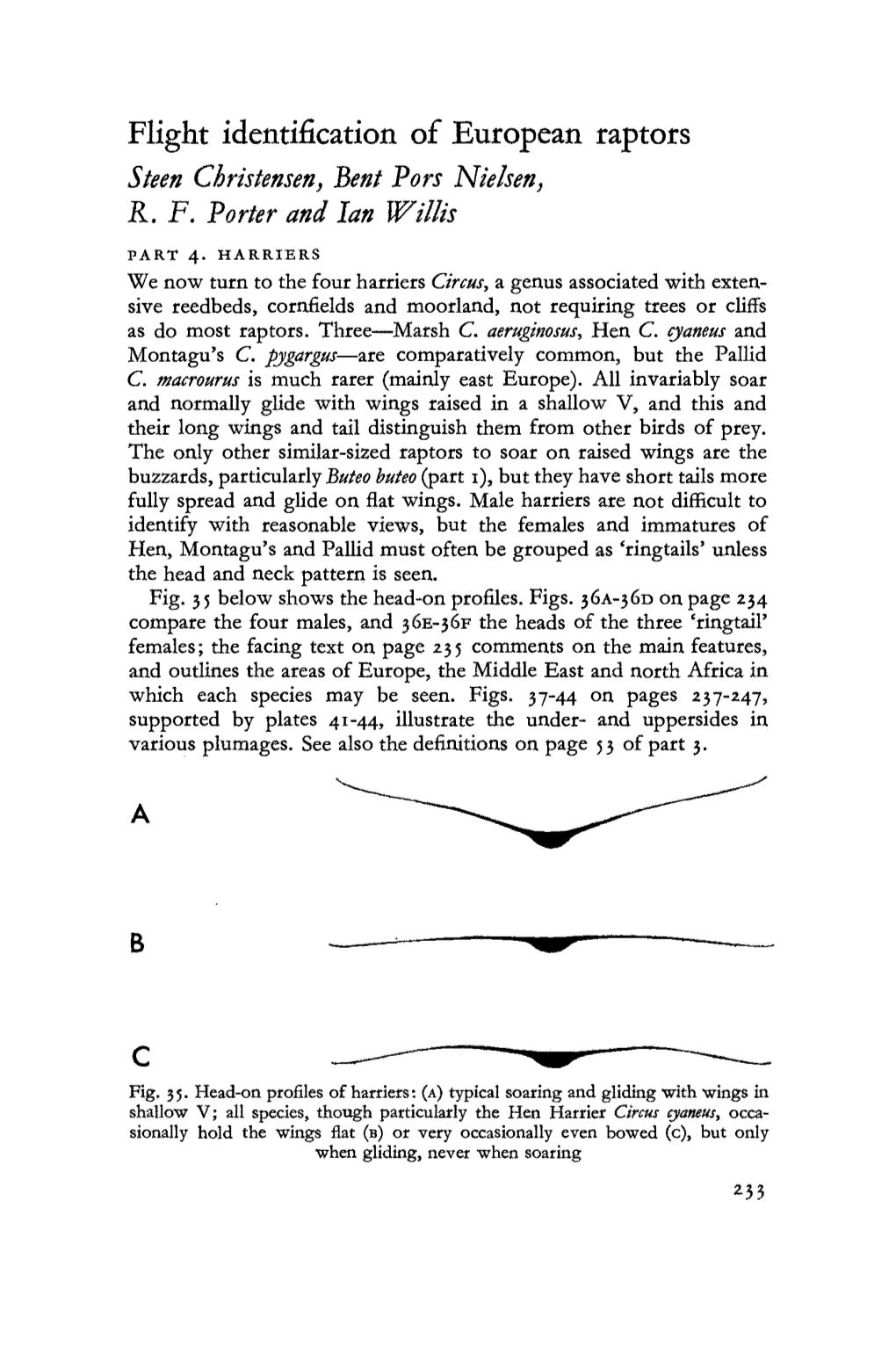 Flight Identification of European Raptors Steen Christensen, Bent Pars Nielsen, R