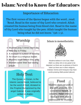 Islam: Need to Know for Educators