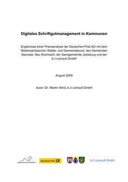 Digitales Schriftgutmanagement in Kommunen