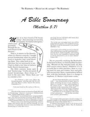 A Bible Boomerang M