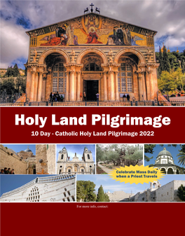 Holy Land Pilgrimage 10 Day - Catholic Holy Land Pilgrimage 2022