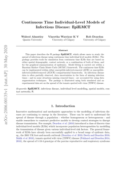 Continuous Time Individual-Level Models of Infectious Disease: Epiilmct