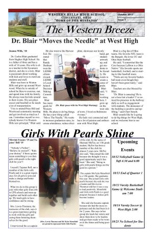 Girls with Pearls Shine Mirriah Frasure ‘19 and Ta- of the Club, by the Name of Janee’ Bell ‘19 Shamani Mcfee, an 11Th Grade Upcoming Student