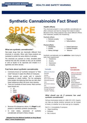 Synthetic Cannabinoids Fact Sheet