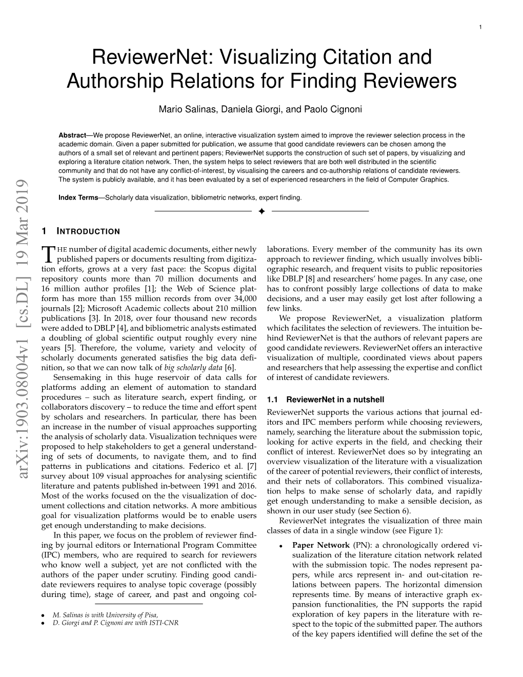 Visualizing Citation and Authorship Relations for Finding Reviewers