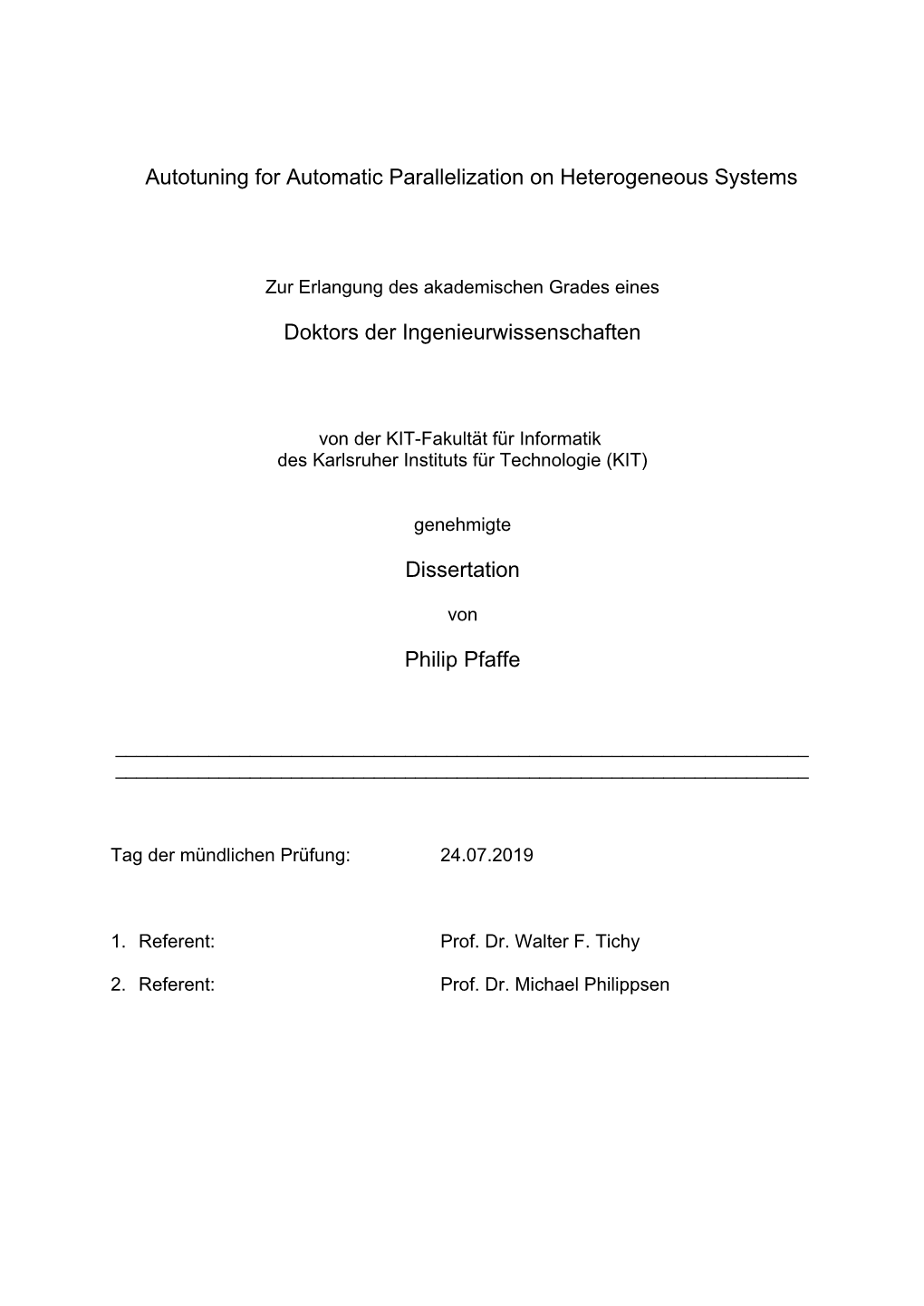 Autotuning for Automatic Parallelization on Heterogeneous Systems