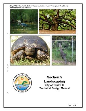 Section 5 Landscaping City of Titusville Technical Design Manual
