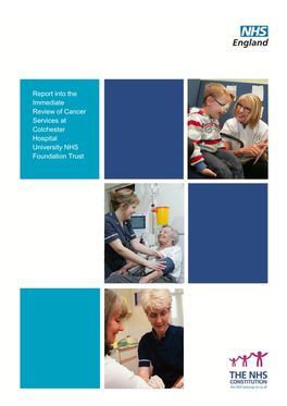 Review of Cancer Services at Colchester Hospital University NHS Foundation Trust