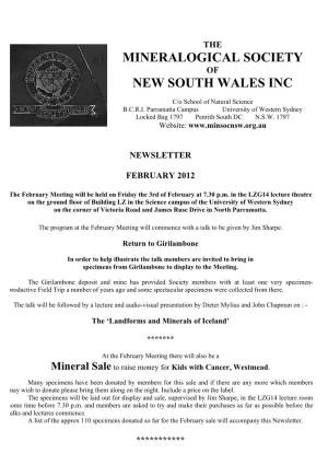 Mineralogical Society New South Wales