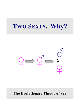 The Evolutionary Theory of Sex