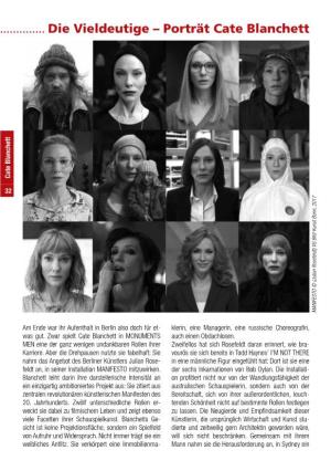 Die Vieldeutige – Porträt Cate Blanchett