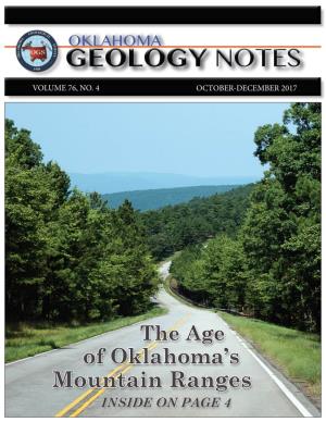 Mountain Ranges INSIDE on PAGE 4 OKLAHOMA GEOLOGICAL SURVEY