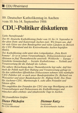 CDU-Rheinland, Union in Deutschland