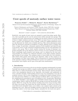 Crest Speeds of Unsteady Surface Water Waves