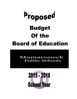 2015-2016 Budget