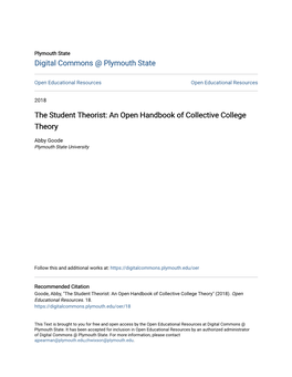 An Open Handbook of Collective College Theory