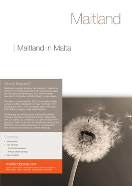 Maitland in Malta