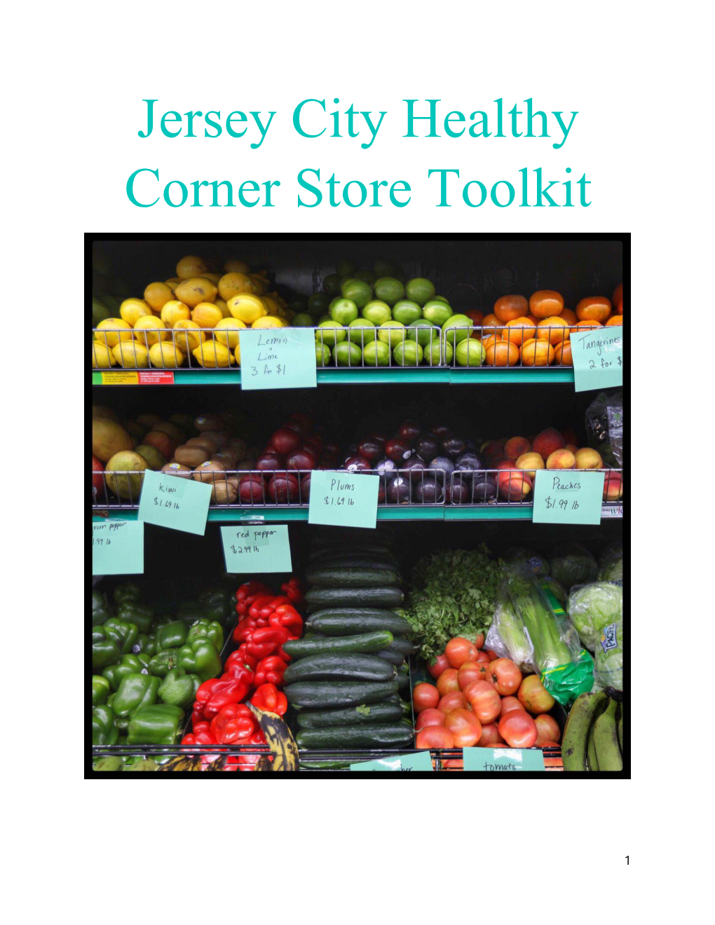 Jersey City Healthy Corner Store Toolkit