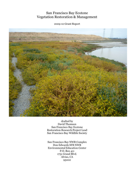 San Francisco Bay Ecotone Vegetation Restoration & Management