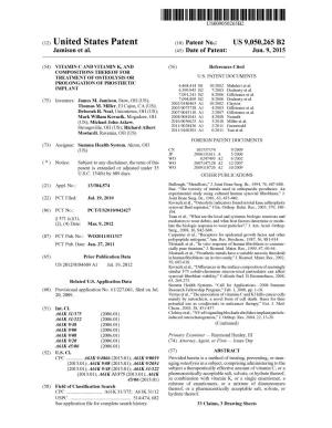 (12) United States Patent (10) Patent No.: US 9,050,265 B2 Jamis0n Et Al