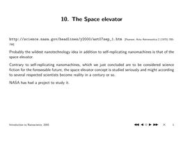 10. the Space Elevator