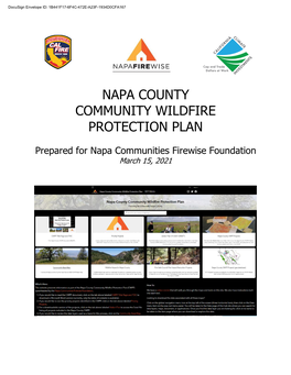 Napa County Community Wildfire Protection Plan
