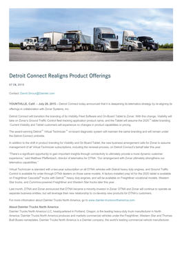 Detroit Connect Realign Product Offering