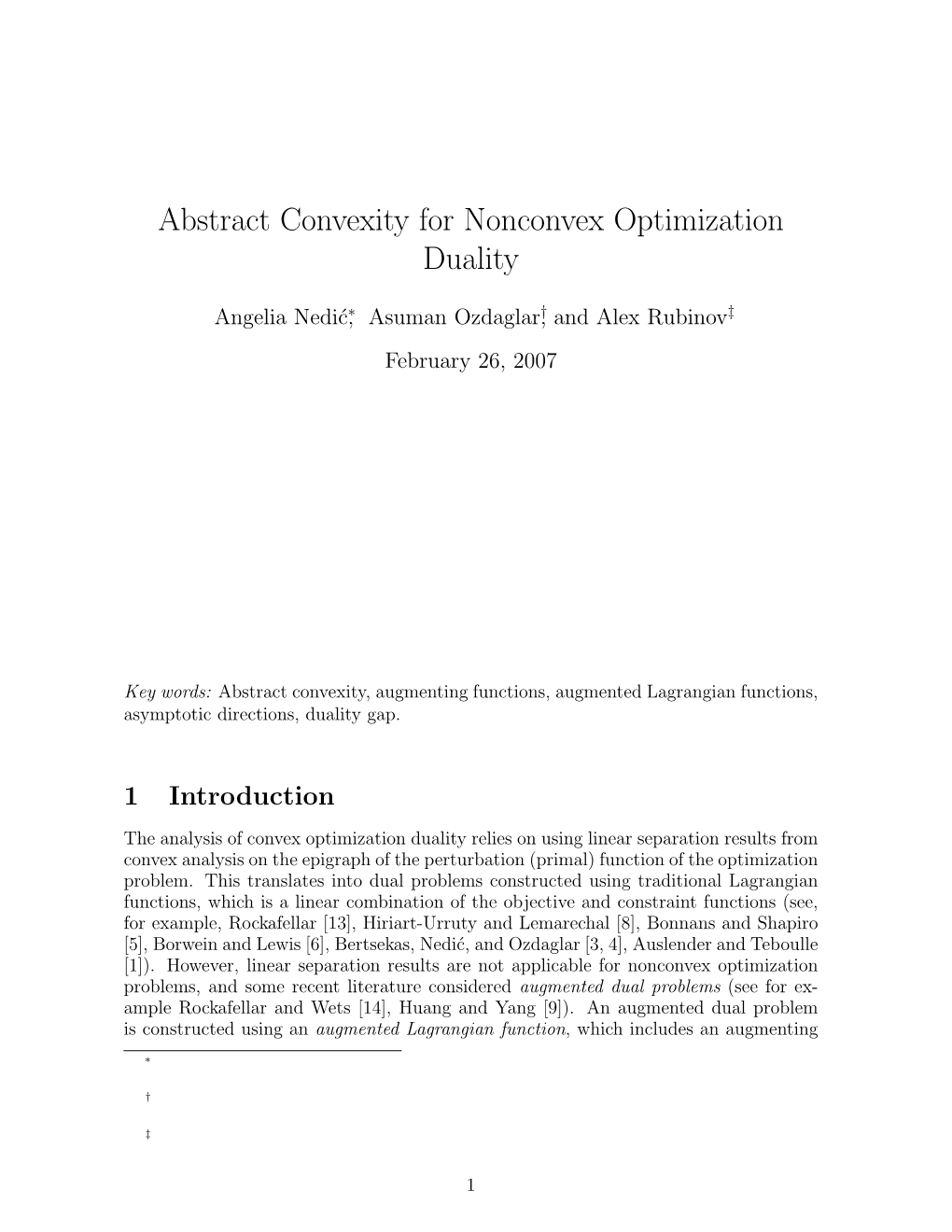 Abstract Convexity for Nonconvex Optimization Duality