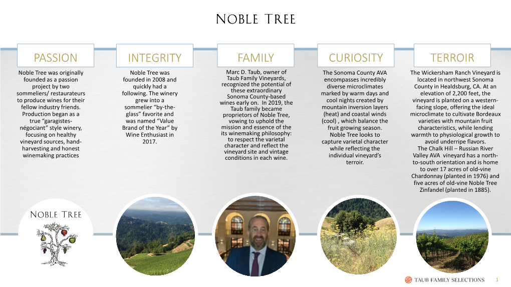 Noble Tree Bottle Basics 2020