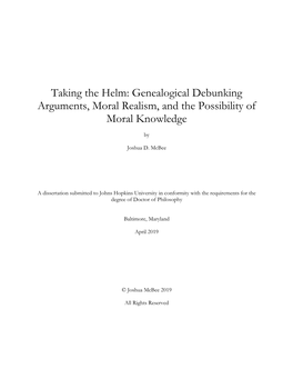 Genealogical Debunking Arguments, Moral Realism, and the Possibility of Moral Knowledge