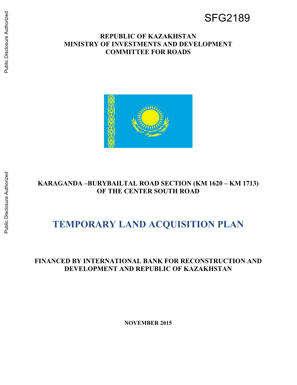 Kazakhstan Ministry of Investments and Development Committee for Roads