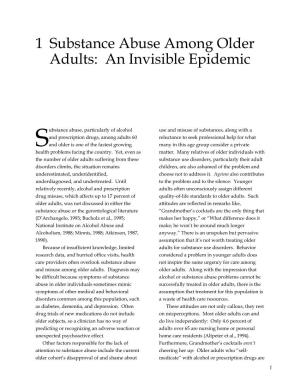 Substance Abuse Among Older Adults: an Invisible Epidemic